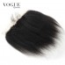 Human Virgin Hair Kinky Straight 13x4 Lace Frontal Closure With Baby Hair,Natural Color